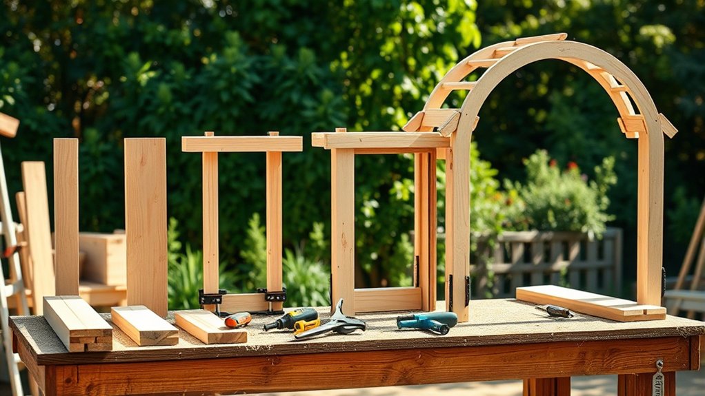 seven step process garden arbor