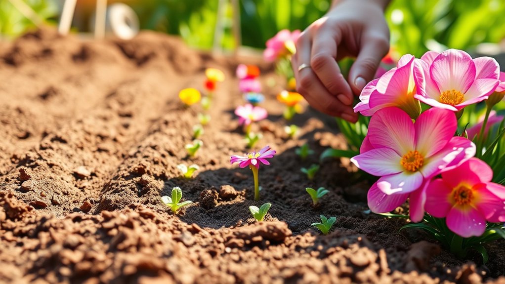 three step flower bed arrangement